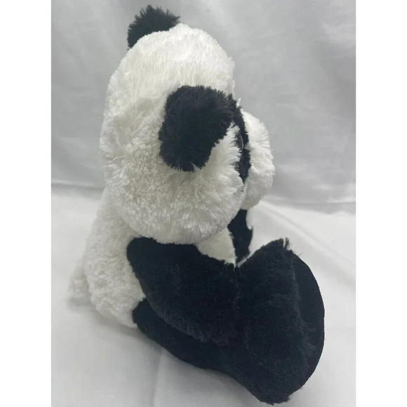 Aurora World 9" Sitting Panda Bear Plush Soft Black White Stuffed Animal Toy - Picture 7 of 9